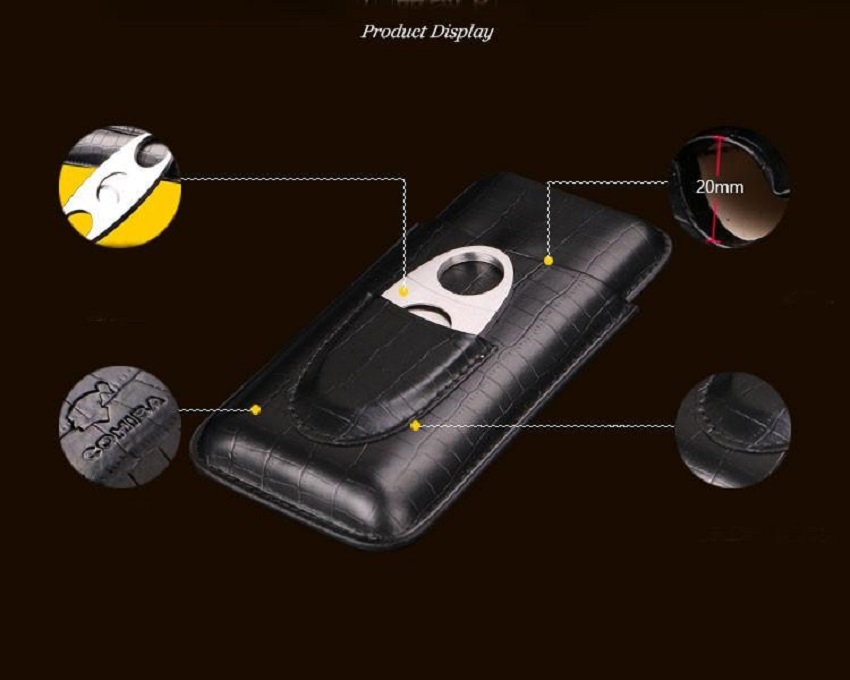 Bao xì gà Cohiba BLP307B đựng xì gà 3 điếu cực đẹp