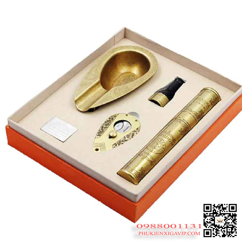Set phụ kiện xì gà chất liệu đồng cao cấp - Guevara RAG 6404