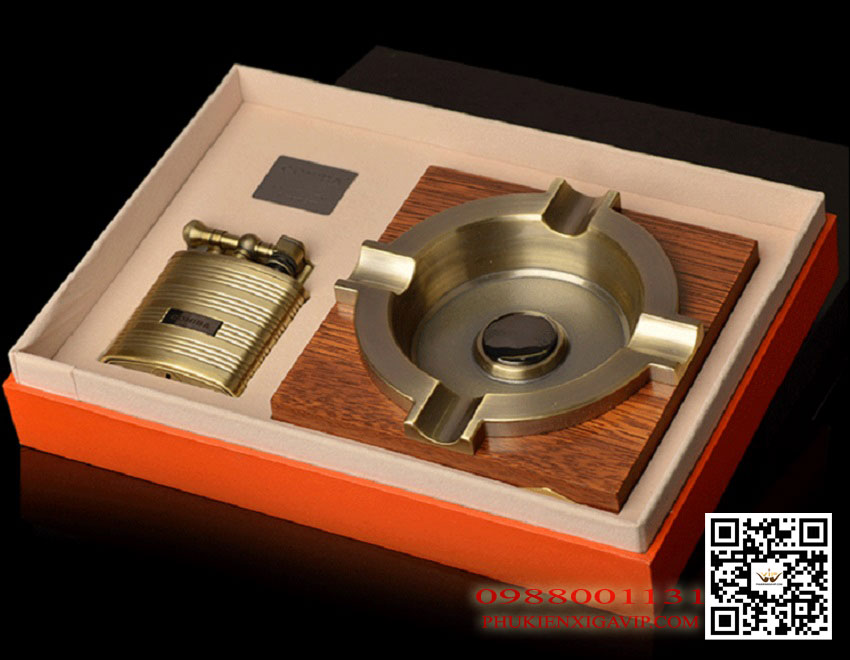 Set bật lửa, gạt tàn xì gà Cohiba HB T312 chính hãng